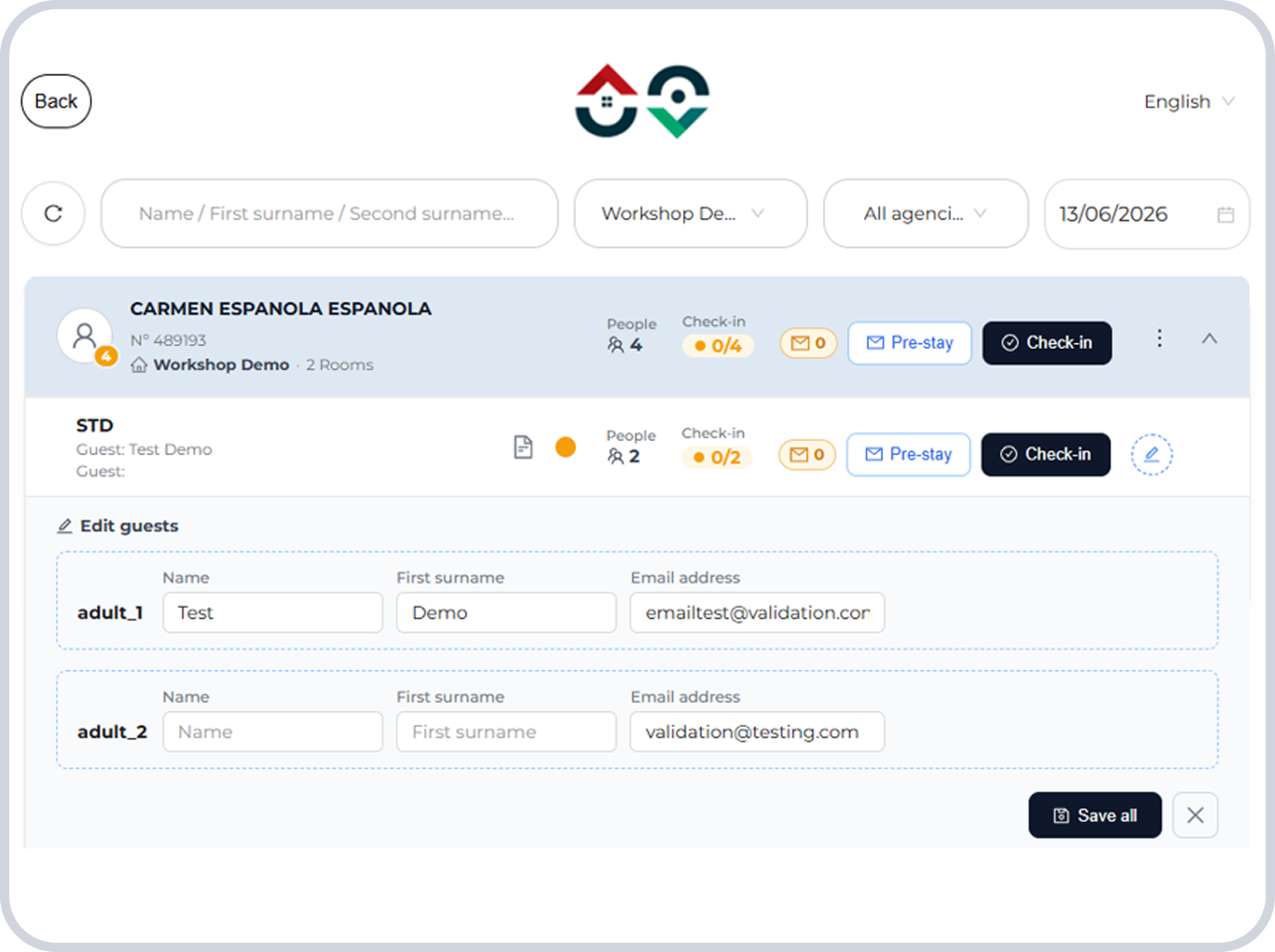check-in de grupos para hoteles | check in hoteles | Civitfun
