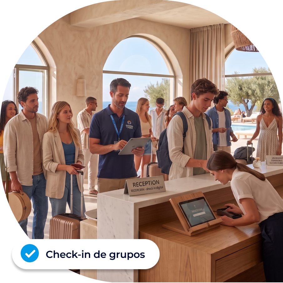check-in de grupos para hoteles | check in hoteles | Civitfun
