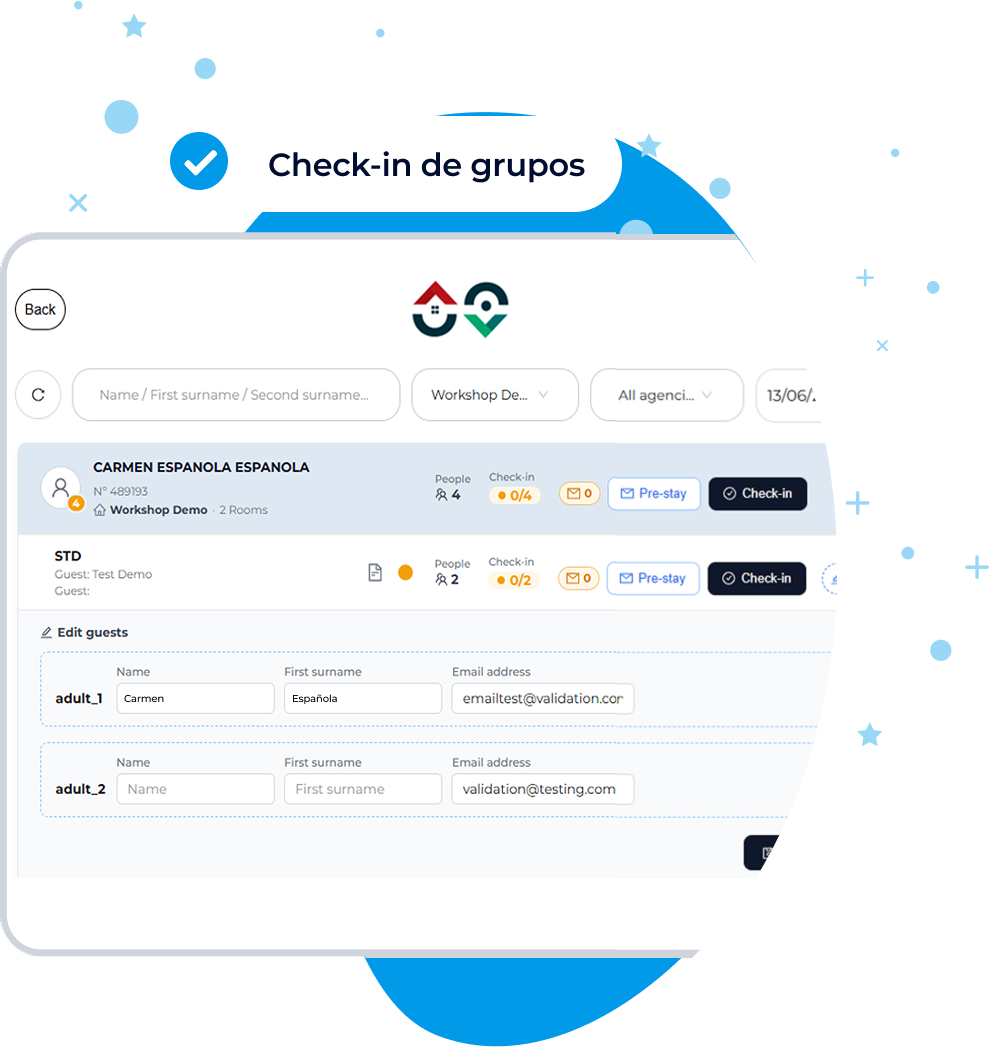 check-in de grupos para hoteles | check in hoteles | Civitfun
