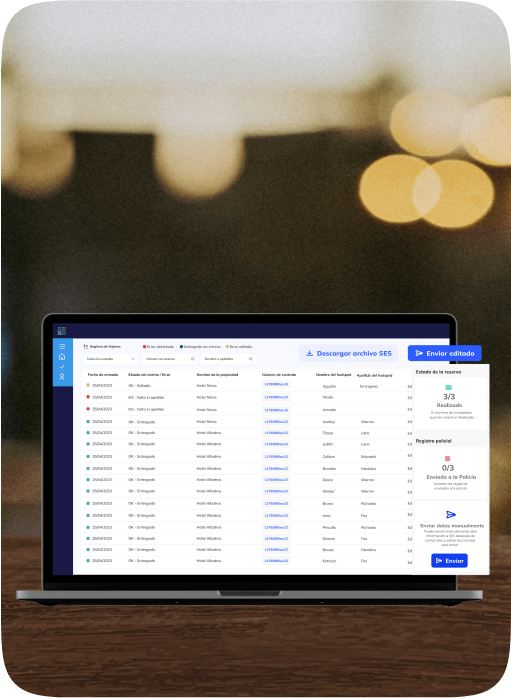 Registro de viajeros para hotel | check in hoteles | Civitfun